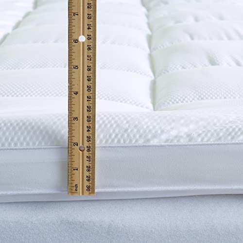 Quilted Fitted King Mattress Pad Cover, Waterproof Mattress Protector, Deep  Pock