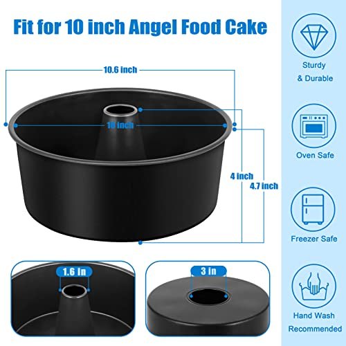 10Inch Angel Fluted Cake Pan, Stainless Steel,Tube,Non Toxic