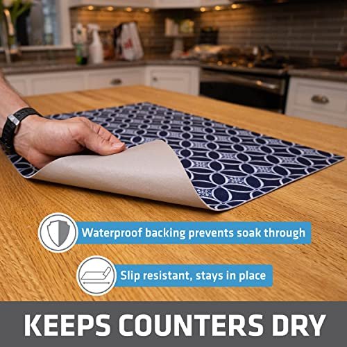 Drymate Xl Dish Drying Mat, Oversized (19 X24 ), Low-Profile, Super  Absorbent, Quick Dry Fabric, Waterproof & Slip-Resistant, For Kitchen  Counter - Imported Products from USA - iBhejo