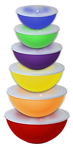  DOWAN Ceramic 4.25/2/0.5 Qt Mixing Bowls for Kitchen, Nesting  Large Mixing Bowl Set for Space Saving Storage, Great for Cooking, Baking,  Prepping: Home & Kitchen