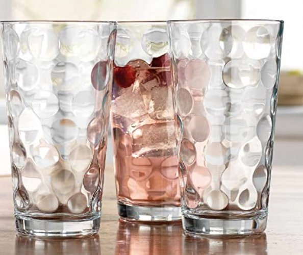 Drinking Glasses Highball Glass Set Of 4 Kitchen Glassware Clear Tumbler 17  Oz