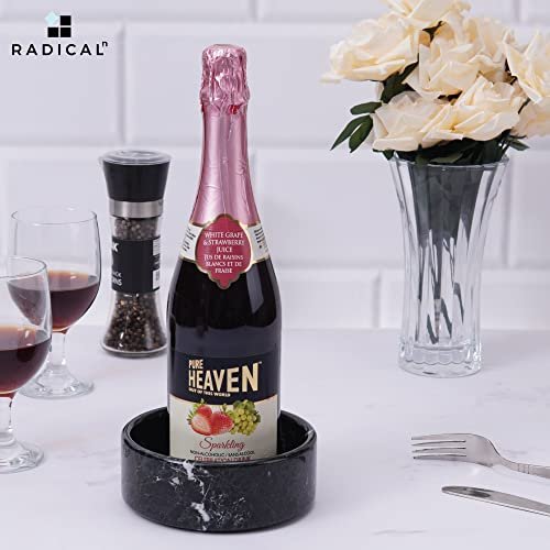 Radicaln Marble Wine Bottle Coaster Black 5.5