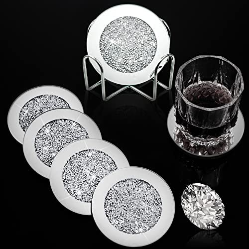 6pcs Bling Car Coasters, Car Cup Holder Glitter Car Coaster Cup