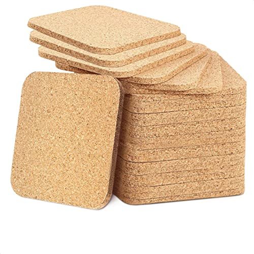 Square Cork Coasters Bulk Pack (Pack of 30) Craft Kits