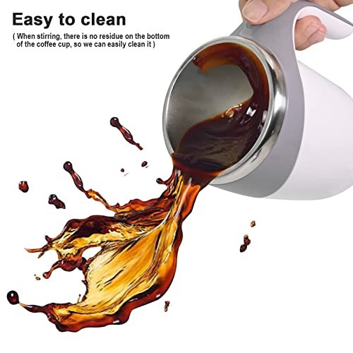 Electric Magnetic Stirring Coffee Mug, Electric Mixing Mug, Automatic Funny  Self Mixing Cup, Stainless Steel Travel Cup For Chocolate, Milk, Tea,  Office, Home, Kitchen (No AAA Battery)