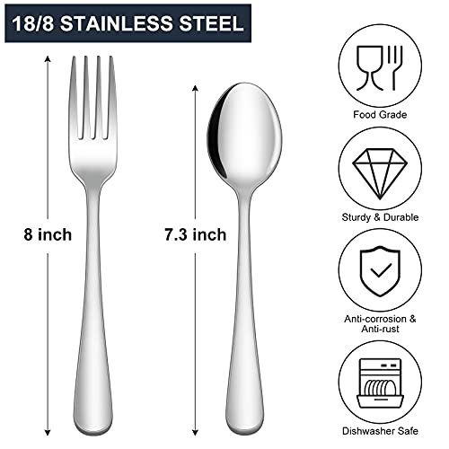 Matte Black Stainless Steel Silverware Set by Hiware - Bed Bath