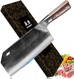 MITSUMOTO SAKARI 9 inch Japanese Kiritsuke Chef Knife, High Carbon  Stainless Steel Kitchen Knife, Professional Hand Forged Meat Sushi Knife  (Rosewood