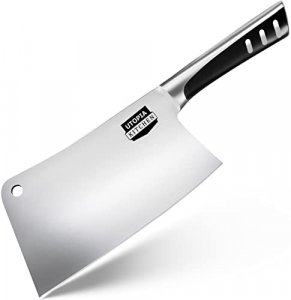 Utopia Kitchen 9 Inch Cleaver Knife Chopper Butcher Knife Stainless Steel for Home Kitchen and Restaurant (Black)