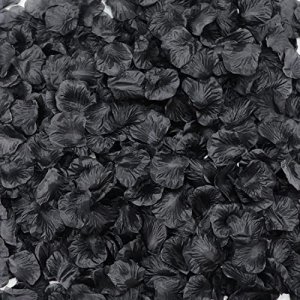 CODE FLORIST 2200 PCS Silk Rose Petals for Valentine's Day,Romantic Night,Wedding,Proposal Anniversary Flower Decorations(Black)