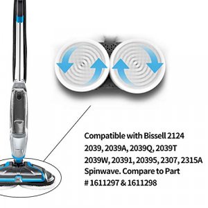 MATFORCA 6 Pack 23159 Mop Pads Fit for Bissell Spinwave 20399 23157 23159 2039A 2124A 20393 2039T 2039W 20391 20395 2307 2315A Models Powered Hard Fl