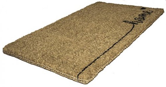 Entryways Home , Hand-Stenciled, All-Natural Coconut Fiber Coir Doormat 18