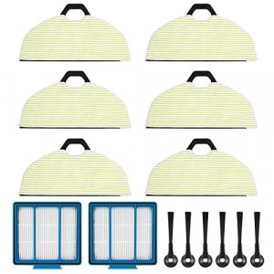 JORAIR RV2001WD Vacuum Mop Replacement Pads, Replacement Parts Kit Side Brushes Filters for Shark RV2001WD AV2001WD RV2000WD Robot Vacuum, Washable R