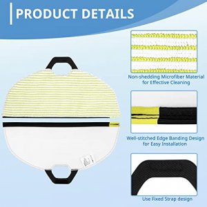 JORAIR RV2001WD Vacuum Mop Replacement Pads, Replacement Parts Kit Side Brushes Filters for Shark RV2001WD AV2001WD RV2000WD Robot Vacuum, Washable R