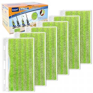 KEEPOW Reusable Vacmop Replacement Pads Refills Compatible with Shark Vacmop VM252 VM200 VC205 VM250, Reusable Wet and Dry Vacmop Pads for Hardwood F