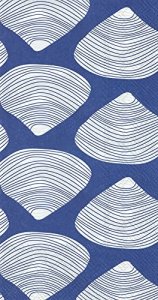 Clamshelll Themed Guest Towels 32 CT | Decorative Paper Napkins for Buffet Kitchen or Bathroom Fingertip Hand Towels