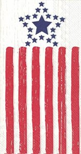 Patriotic Guest Towels - 32 CT | Decorative Paper Hand Towels for Kitchen & Bathroom Decor | Distressed Flag Design