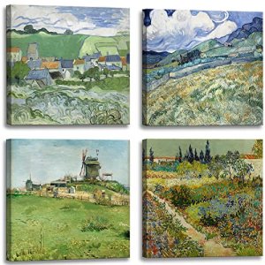 msspart Garden at Arles by Van Gogh Canvas Wall Art, Green Artwork Paintings Print for Home Decor- 12