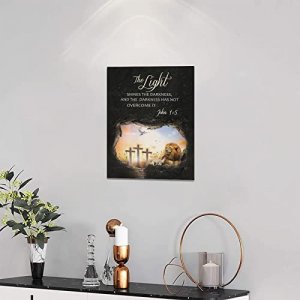 Lion Pictures Wall Decor Inspirational Lion Wall Art Christian Lion Cave Cross Pictures Canvas Prints Artwork Modern Home Decorations For Living Room