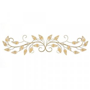 Stratton Home Decor Brushed Gold Over The Door Scroll Wall Decor, 40.00 W X 0.75 D X 11.00 H, Multi
