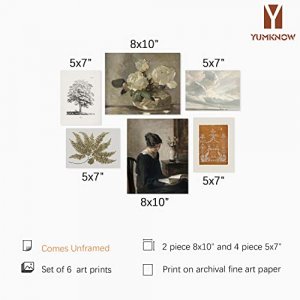 Vintage Farmhouse Botanical Wall Decor | Landscape Neutral Portrait Wall Art | Boho French Country Kitchen Bathroom Bedroom Picture Poster Print I Fl