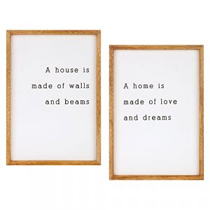 Gallery Solutions Modern Farmhouse Home Textual Framed Word Wall Art, Set of Two
