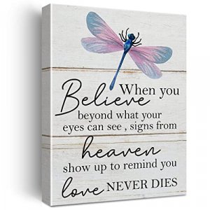 Motivational Quote Inspirational Dragonfly When You Believe Beyond What Your Eyes Can See Canvas Wall Art Office Home Decor Rustic Poster Picture Art