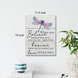 Motivational Quote Inspirational Dragonfly When You Believe Beyond What Your Eyes Can See Canvas Wall Art Office Home Decor Rustic Poster Picture Art