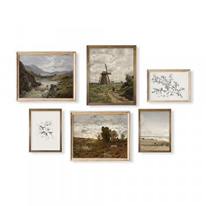 Rustic French Country Wall Art Decor - Boho Art Deco Victoria Pictures Bathroom - Modern Farmhouse Kitchen Poster Print Set - Aesthetic Vintage Lands