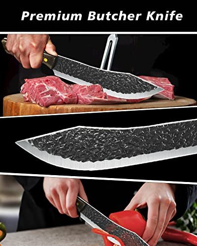 ZHUJIABAO Black Kitchen Knife Block Set with Acrylic Stand 6PCS  Professional Stainless Steel Chef Knife Set with Nonstick Coating and Ultra  Sharp Edge