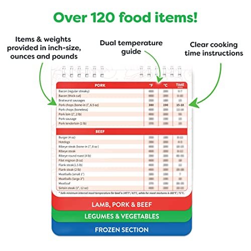 Air Fryer Cooking Times Magnetic Cheat Sheet - Extra Large Easy to Read