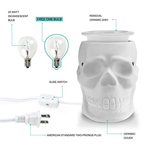 STAR MOON Ceramic Skull Wax Melt Warmer Electric Scentsy Warmer Home  Fragrance Oil Diffuser Wax Melter Burner for Home Decor/Office/Living  Room,Ideal - Imported Products from USA - iBhejo