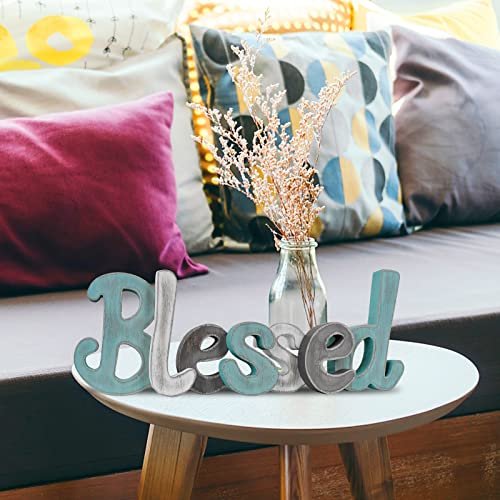  Rustic Wood Home Word Sign for Home Decor Freestanding