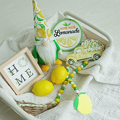 Lemon Gnome, Kitchen Gnome, Lemon Tier Tray Decorations Farmhouse Gnome,  Citrus Gnome, Summer Gnome, Kitchen Decor 