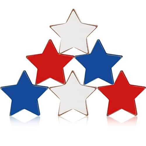 Maitys Patriotic Wooden Star 4Th Of July Wood Star Independence Day Labor  Day Home Table Decor Wood Star Standing Blocks For Home Tabletop Memorial D  - Imported Products from USA - iBhejo