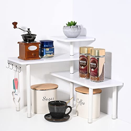 Kitchen Countertop Organizer Corner Shelf, 3 Tier Bathroom Counter