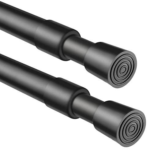 SISELBA 2 Pack Tension Rods Spring Tension Curtain Rod - 26-39 inch ...