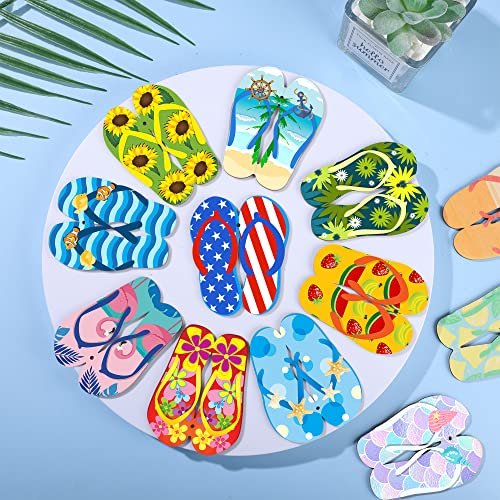 36 Pieces Summer Hanging Wood Ornaments Flip Flop Wooden Slices Beach  Slippers Hanging Decorations Summer Wooden Tags Cutouts with Ropes for Tree  Hom - Imported Products from USA - iBhejo