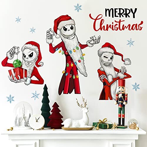 Removable DIY Christmas Window Dress Up Santa Claus Snowflake Stickers  Winter Wall Decals For Kids Room