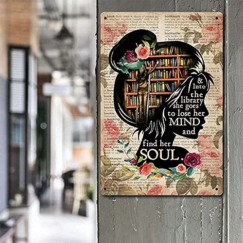 Books Into The Library Vertical Poster, Girl Love Books Vintage Wall Art, Book  Lover, Book Dictionary Poster,Retro Vintage Tin Sign, Wall Metal Signs -  Imported Products from USA - iBhejo