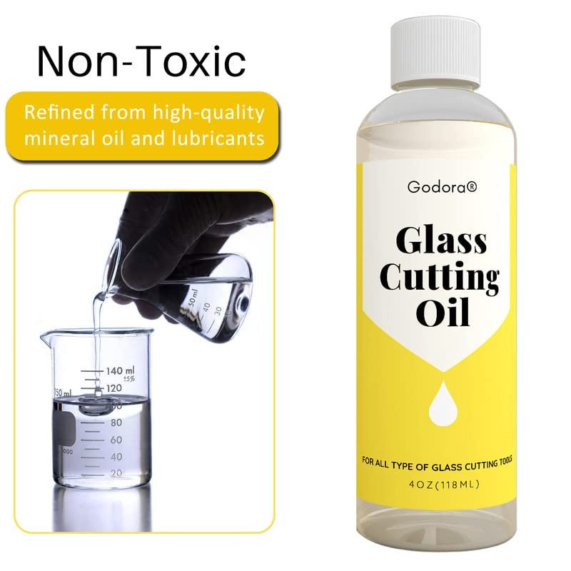 Glass Cutting Oil, Suitable for All Glass Cutting Tools, 4 Ounces Glass  Cutter Oil is Used for Cutting Glass, Stained Glass, Glass Bottles, Tiles  and - Imported Products from USA - iBhejo