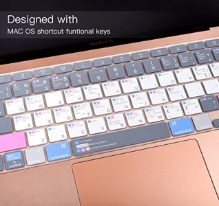 MacBook Shortcuts Keyboard Cover for 2020 2021 New MacBook Air 13 inch  A2337 M1 Chip A2179 Magic Keyboard with Touch ID Keyboard Cover Skin, Mac  OS X