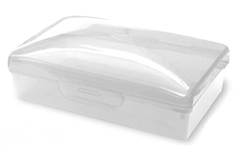 American Comb Travel Soap Box with lid - Clear White - Perfect for  Traveling, Gym, or Storage. Made in The USA.