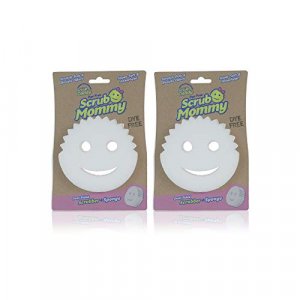 Scrub Daddy Smiling Scrubber, Grey - Scratch-Free Multipurpose Dish Sponge  - BPA Free & Made with Polymer Foam - Stain & Odor Resistant Kitchen Sponge