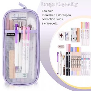 Zannaki Big Capacity Storage Pouch Marker Pen Pencil Case Simple Stationery Bag Box Art Tool & Sketch Storage Boxes for Bullet Journal Middle High