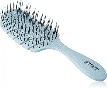 Bass 876SB Dark Bamboo, Semi Oval Hairbrush with Soft Natural Bristles