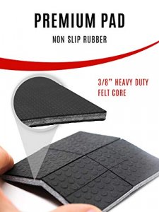 SlipToGrip Non Slip Furniture Pad Grippers - Stops Slide - Multi Size (8  Pads) - Make 4, 1, 2, etc.- Pre-Scored Multiple Sizes - 3/8 Felt Core 