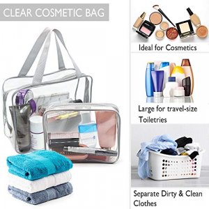  6 Pcs Large Clear Cosmetic Bags Clear Makeup Bag