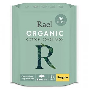 Rael Panty Liners for Women, Organic Cotton Cover - Regular