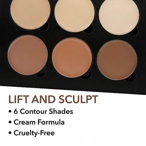 W7 Lift & Sculpt Cream Contour Kit - Concealing, Highlighting & Contouring  Makeup Palette - Step-by-Step Instructions Included