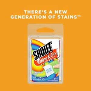 Shout Wipes - Portable Stain Treater Towelettes Pack of 2, 24 Wipes Count,  Multicolor